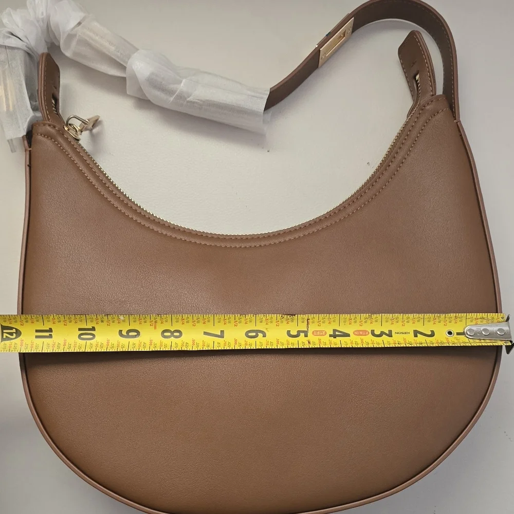Unbranded Classic Brown Crescent Shoulder Bag